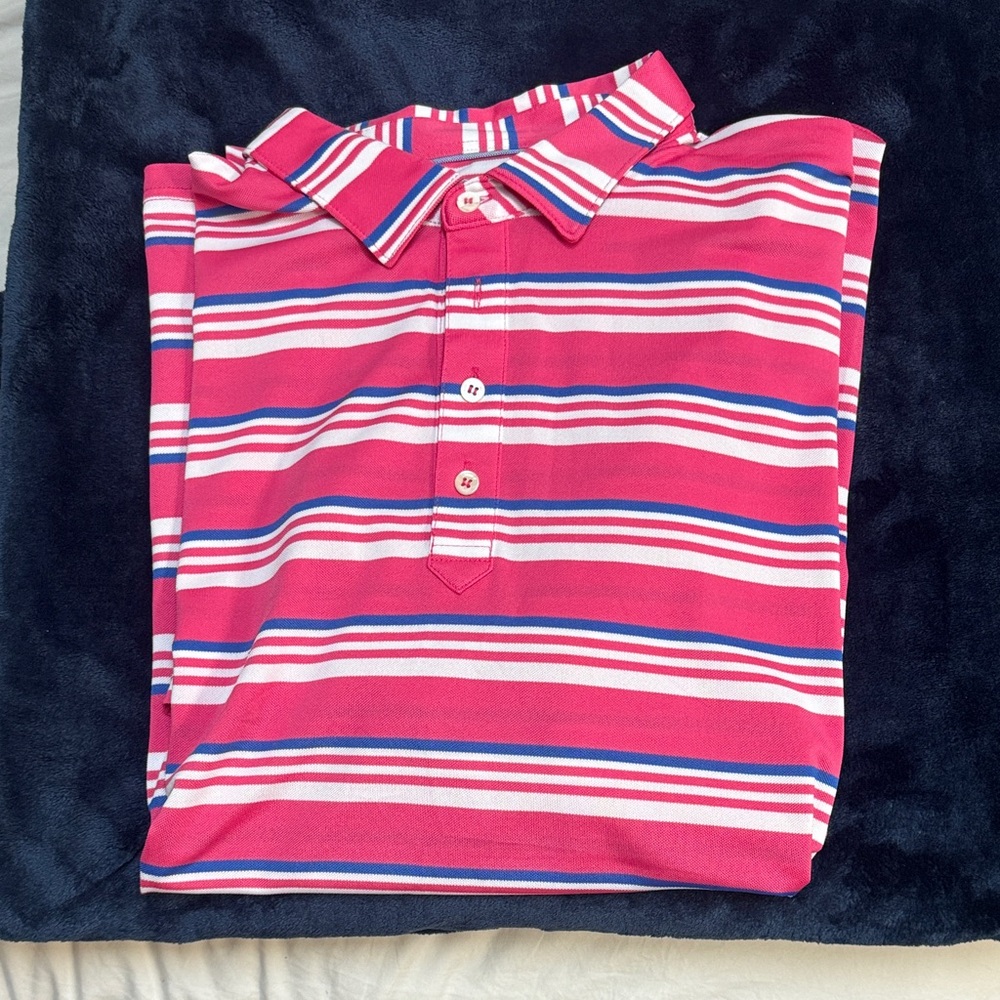 johnnie-O Vibrant Striped Polo